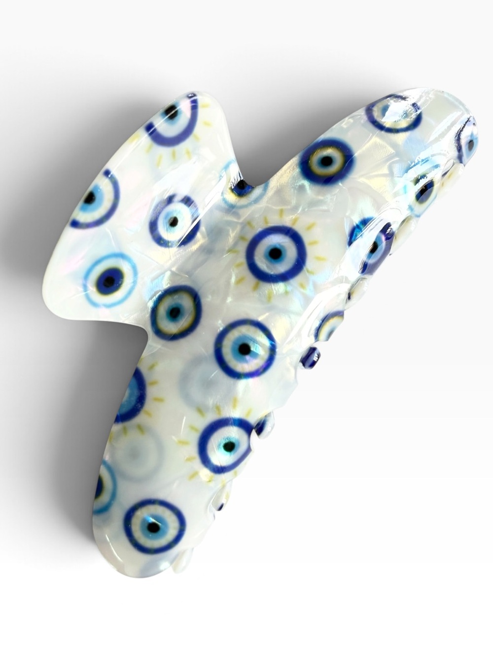 Irredecent Evil Eye Acrylic Hair Clip New